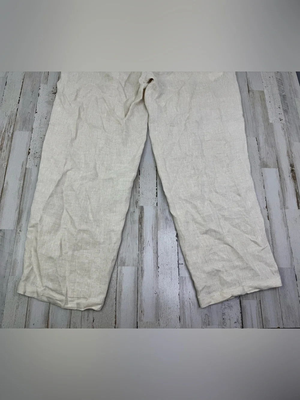 Tommy Bahama Relax Mens XL Beige 100% Linen Drawstring Straight Leg Pants